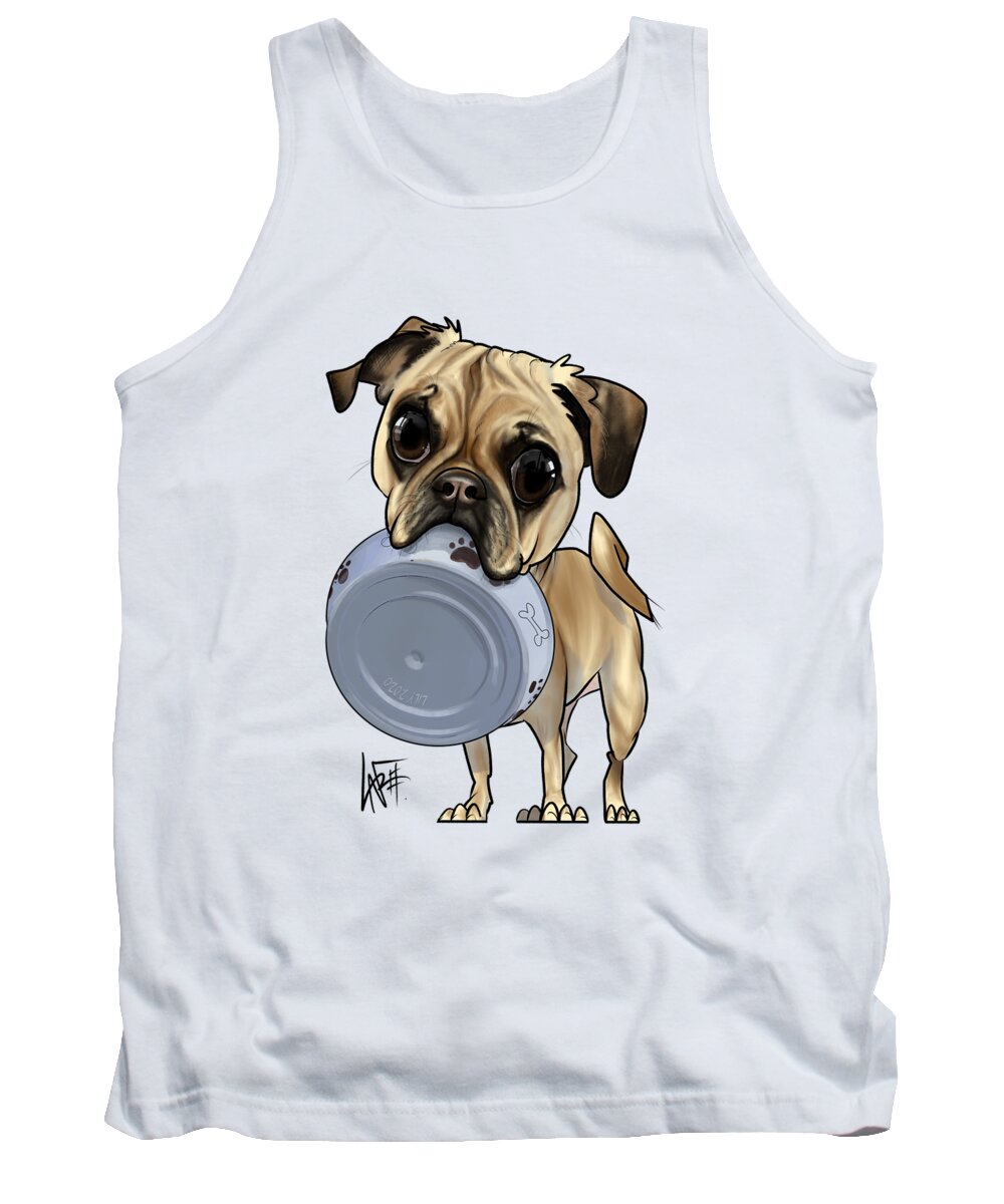 5923 Tank Top featuring the drawing 5923 Blank by Canine Caricatures By John LaFree