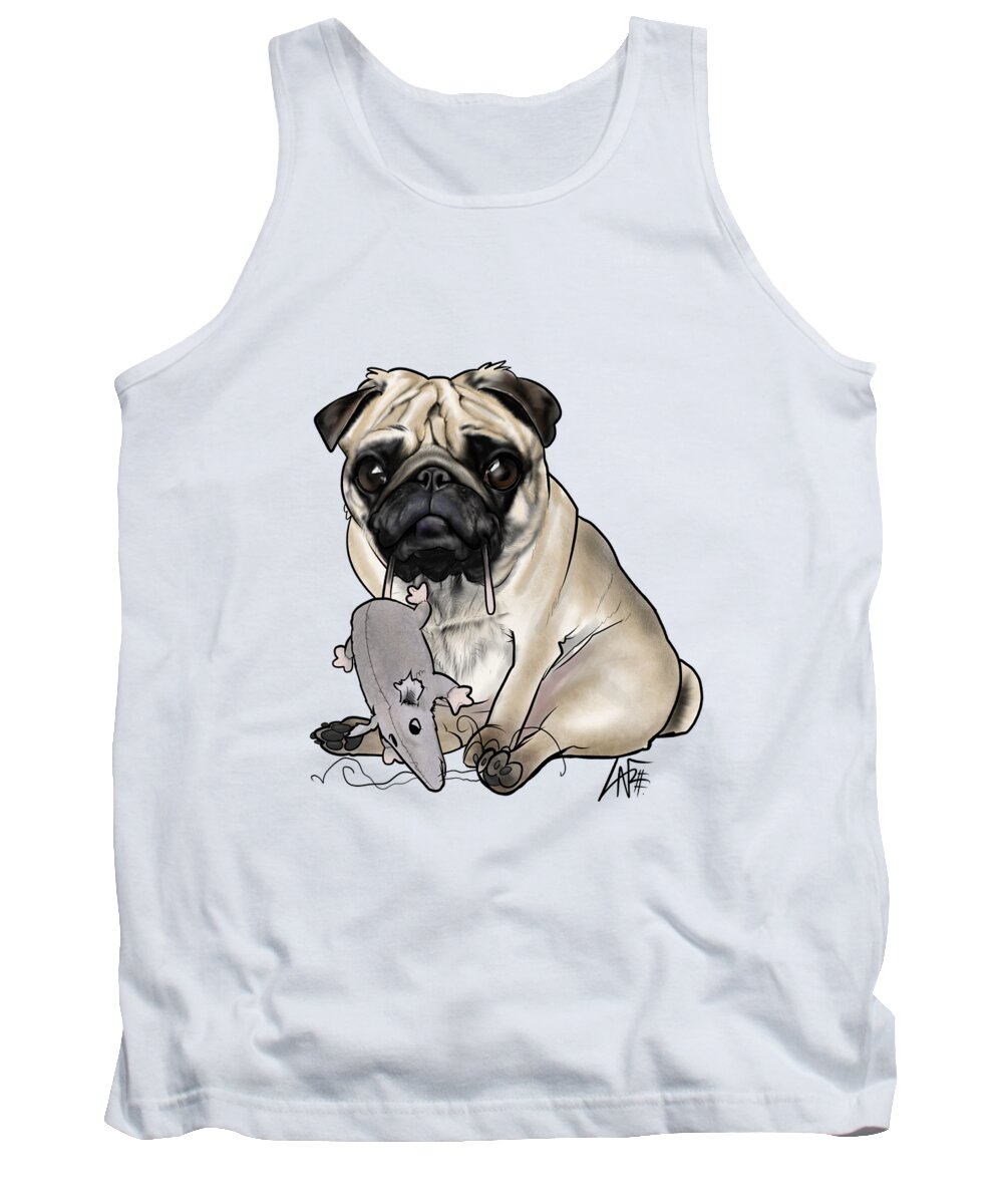 5926 Tank Top featuring the drawing 5926 de Swart by Canine Caricatures By John LaFree