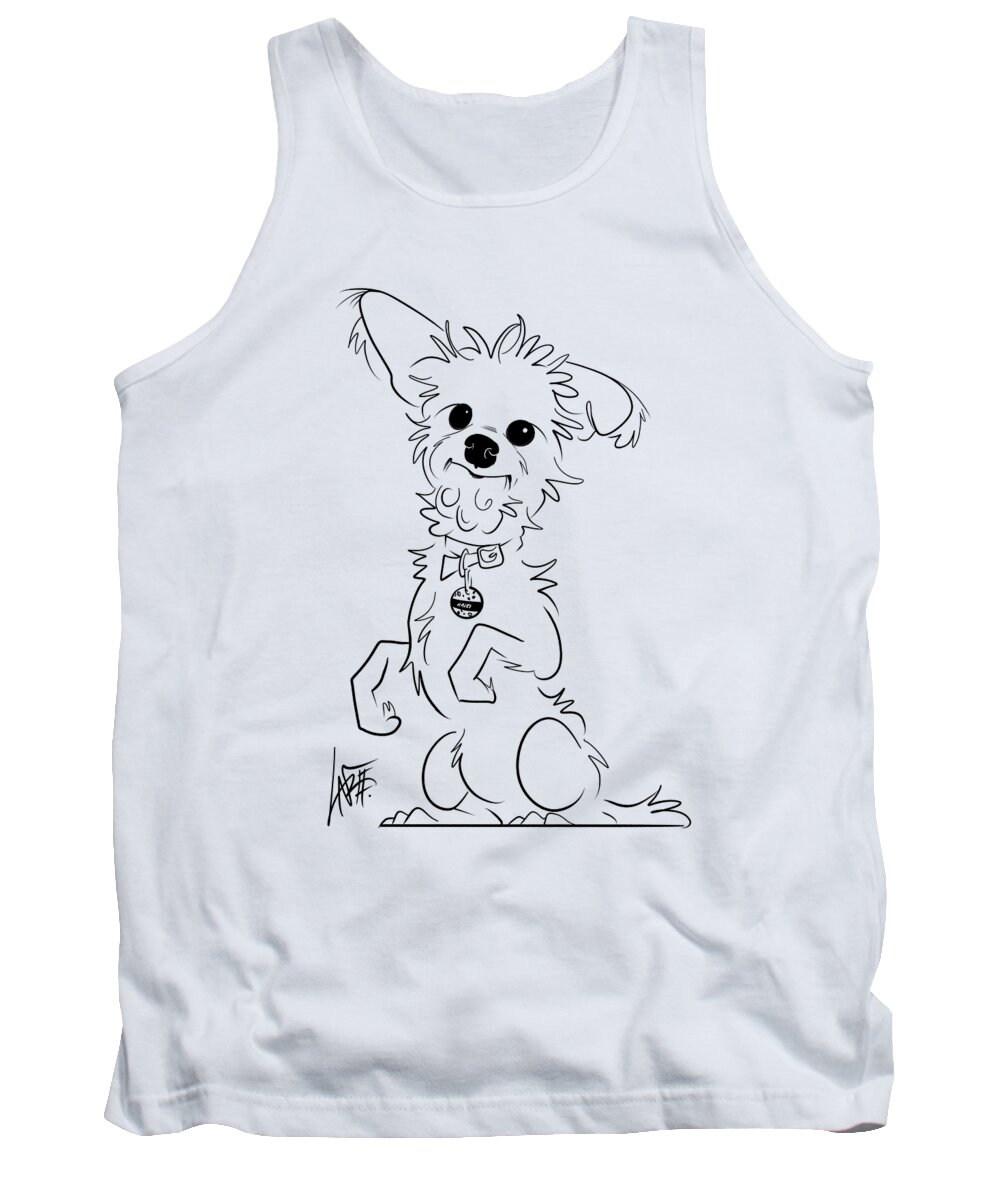 5942 Tank Top featuring the drawing 5942 McDowell by Canine Caricatures By John LaFree