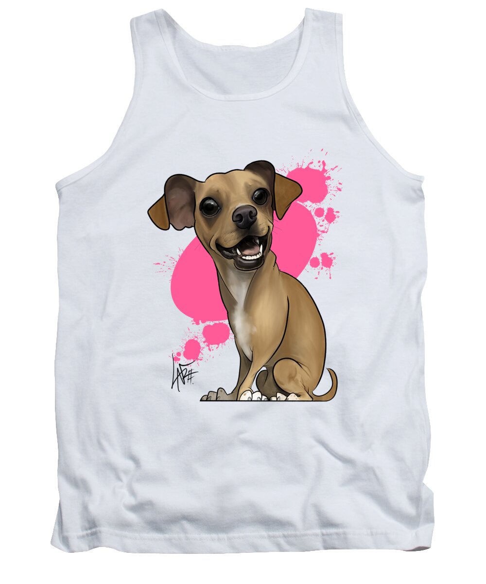 5943 Tank Top featuring the drawing 5943 Crimi by Canine Caricatures By John LaFree