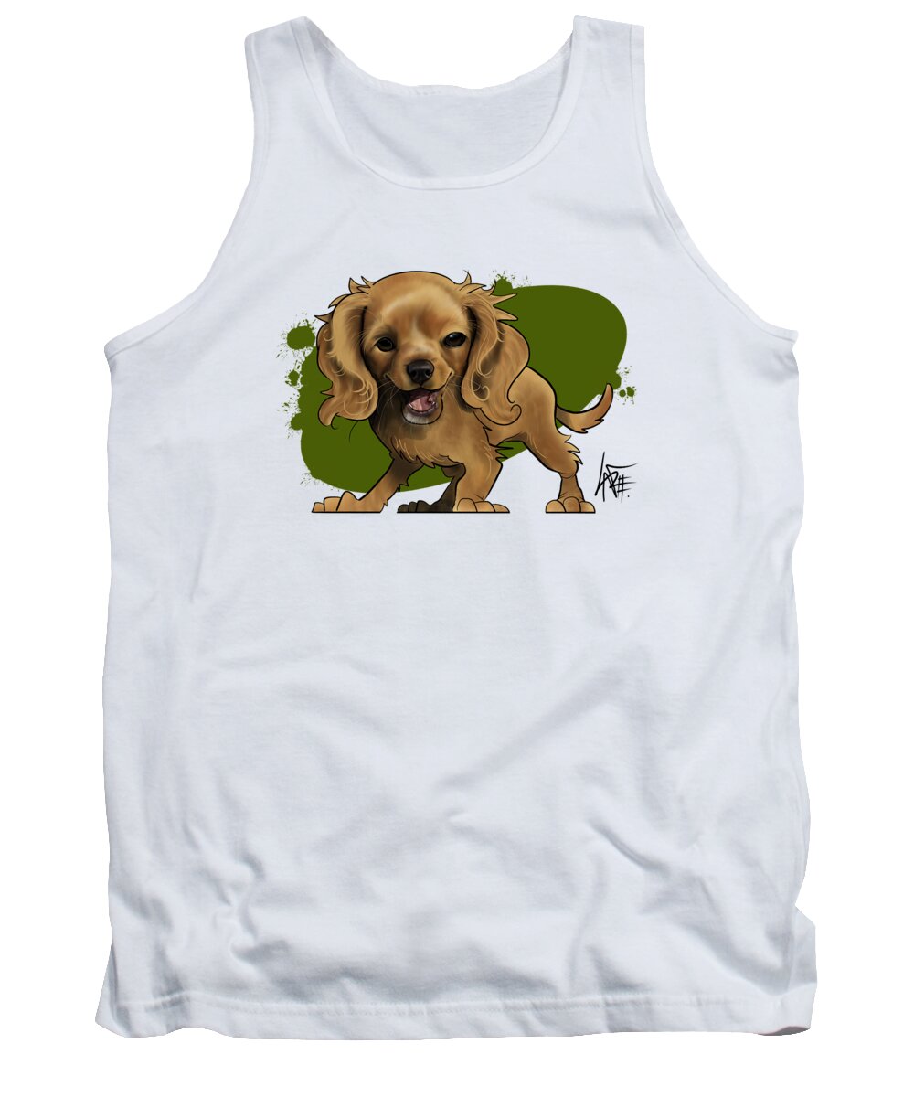 5944 Tank Top featuring the drawing 5944 Finlay by Canine Caricatures By John LaFree