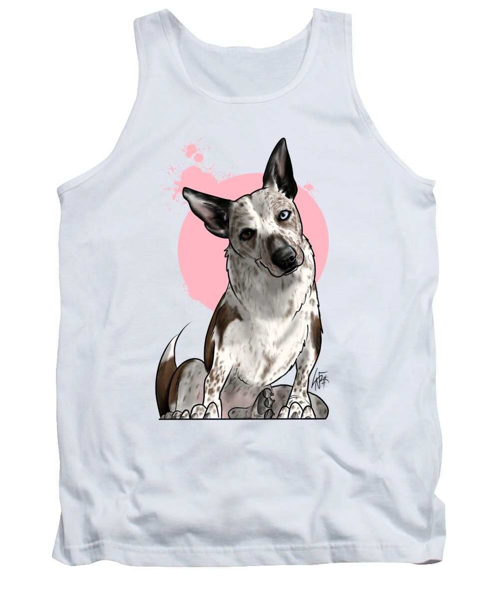 5954 Tank Top featuring the drawing 5954 Wedman by Canine Caricatures By John LaFree