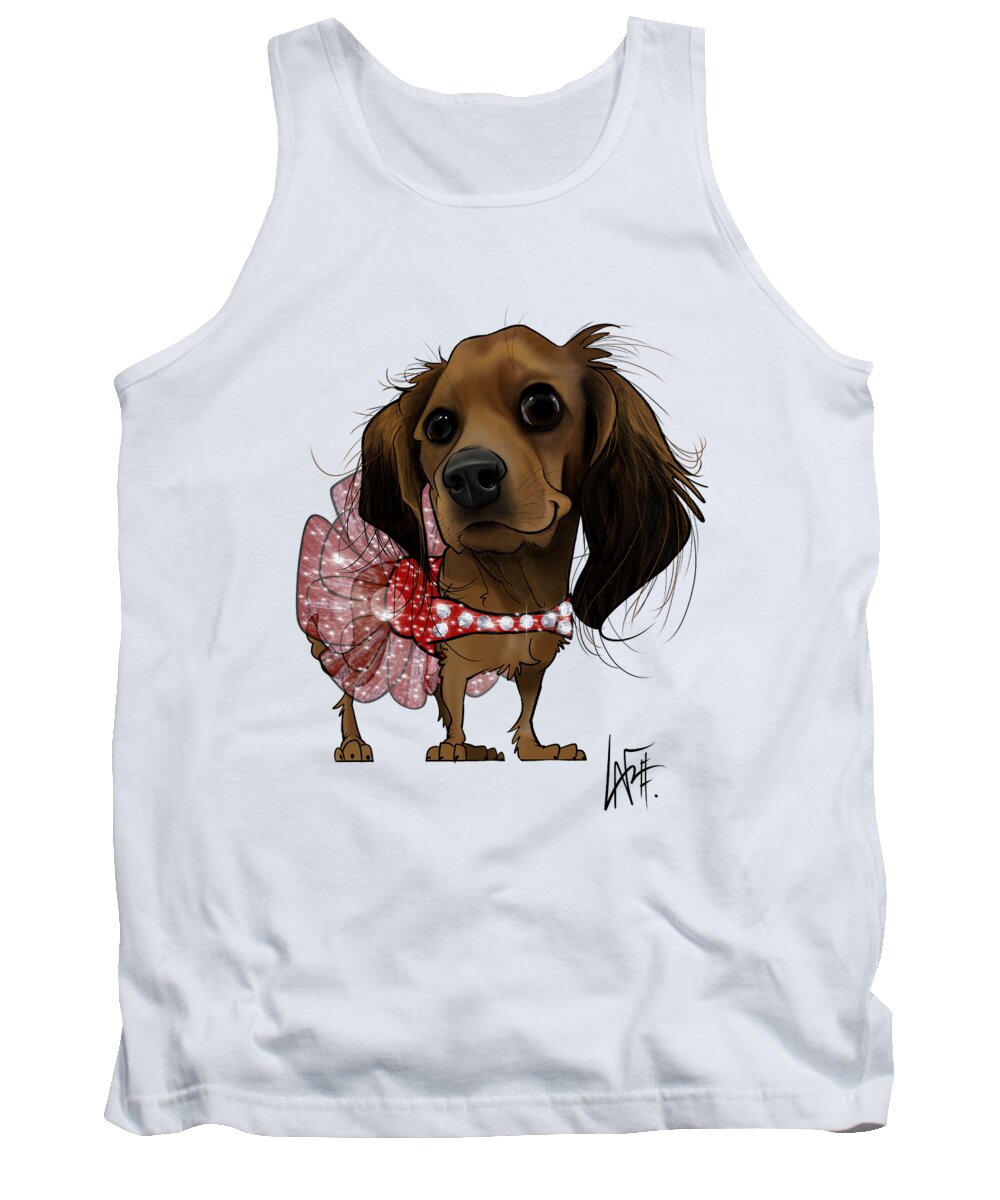 5975 Tank Top featuring the drawing 5975 Summers by Canine Caricatures By John LaFree