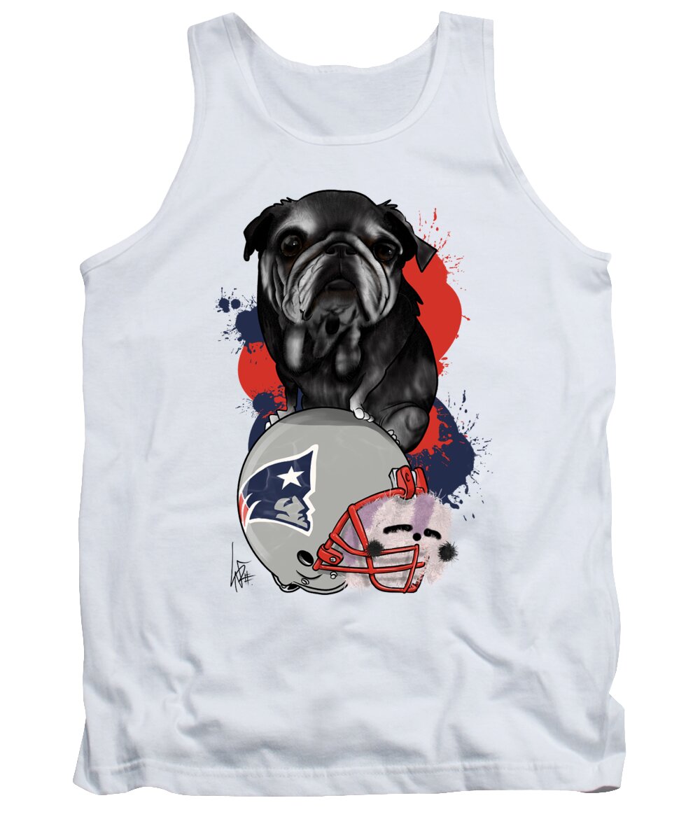 5986 Tank Top featuring the drawing 5986 Metcalfe by Canine Caricatures By John LaFree