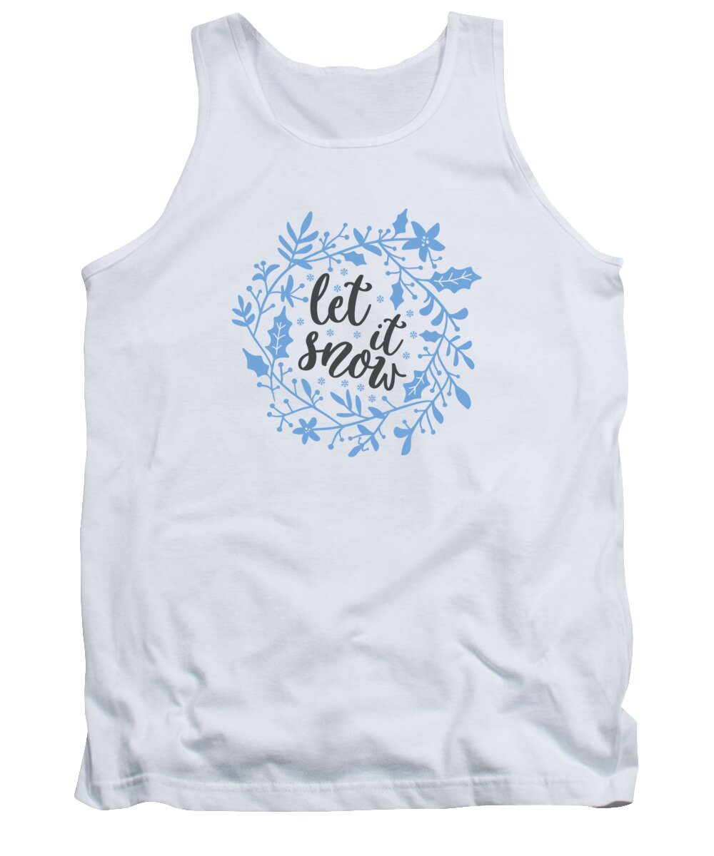 Boxing Day Tank Top featuring the digital art Let It Snow by Jacob Zelazny