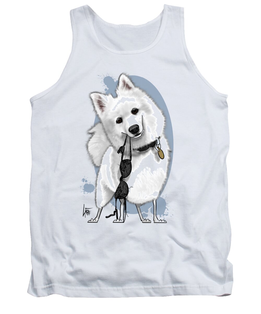 6013 Tank Top featuring the drawing 6013 Schafer by Canine Caricatures By John LaFree