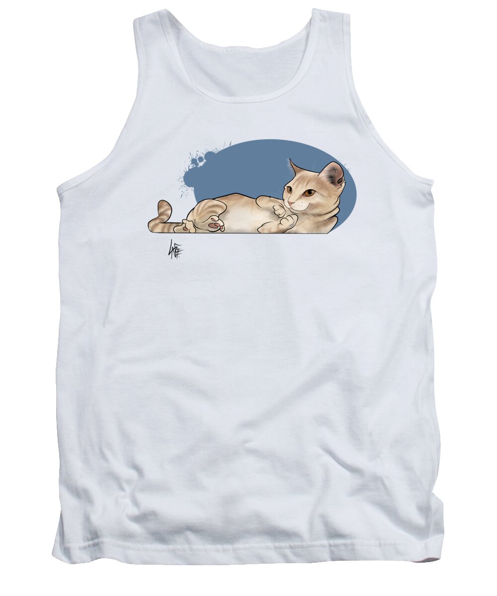 6015 Tank Top featuring the drawing 6015 McClelland by Canine Caricatures By John LaFree