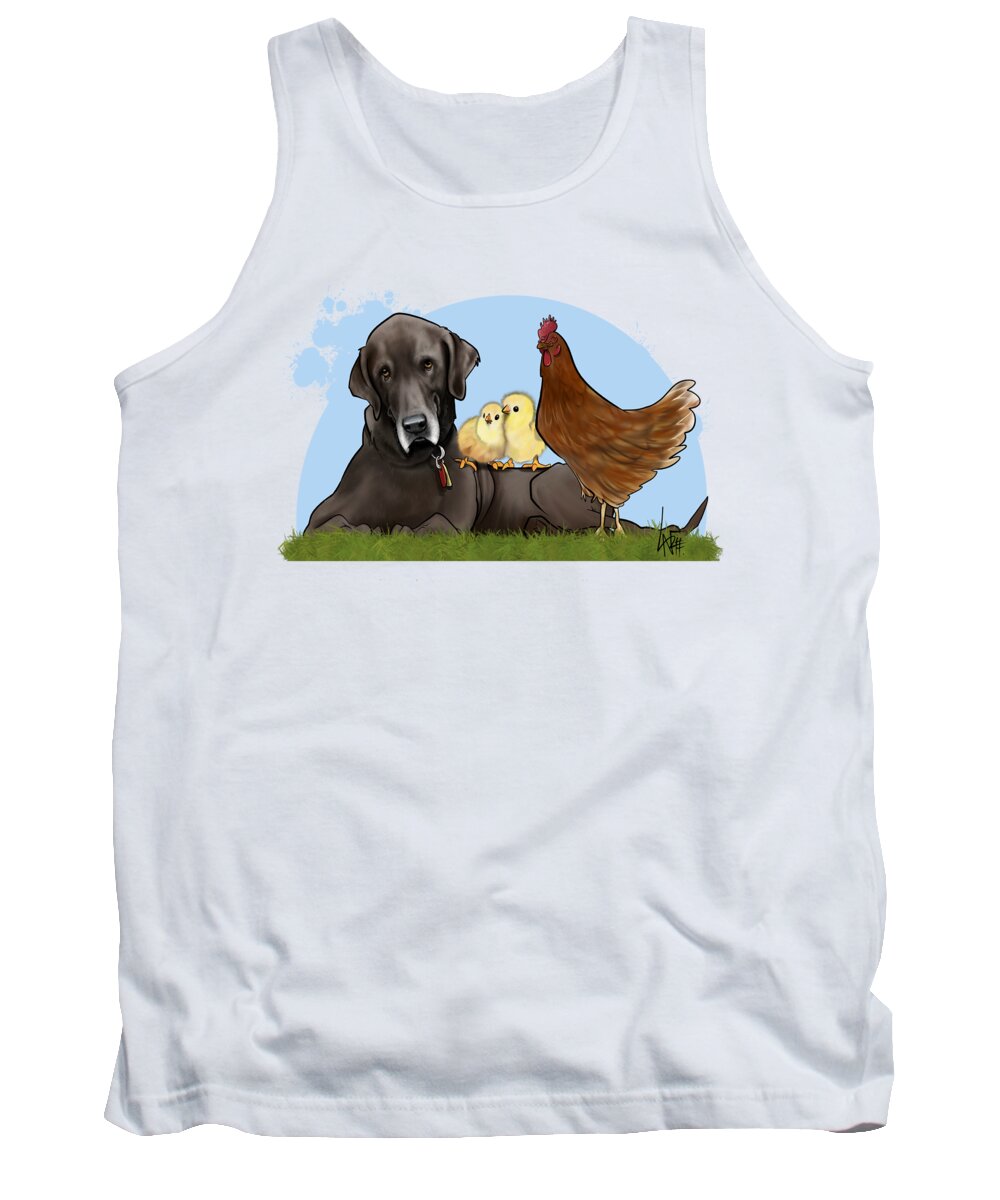 6025 Tank Top featuring the drawing 6025 Brodette by Canine Caricatures By John LaFree