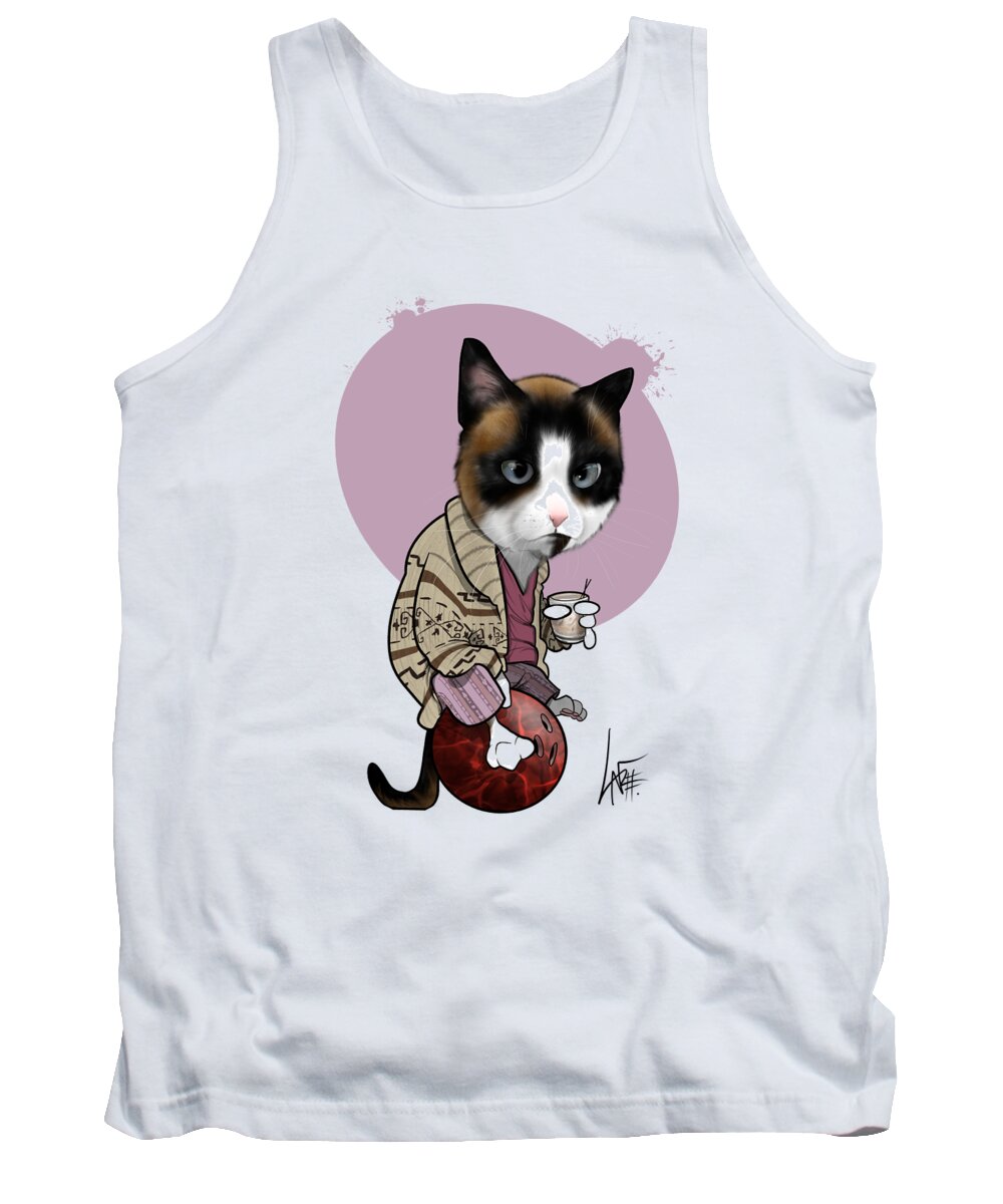 6029 Tank Top featuring the drawing 6029 Coppersmith by Canine Caricatures By John LaFree
