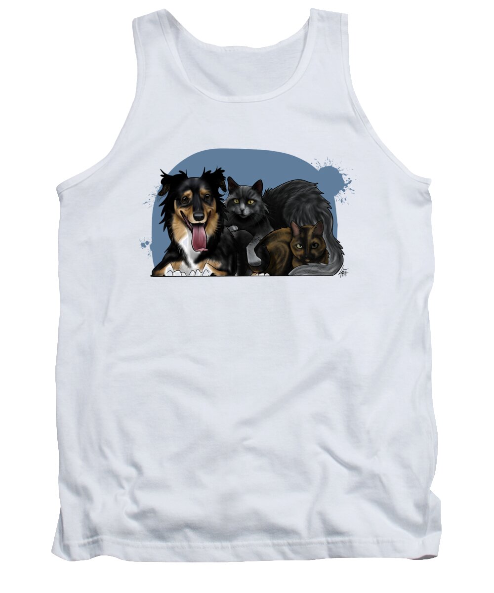 6032 Tank Top featuring the drawing 6032 McKenna by Canine Caricatures By John LaFree