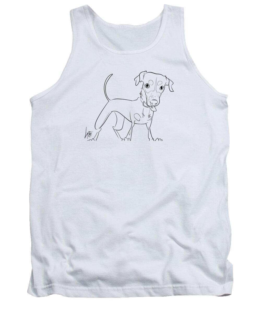 6036 Tank Top featuring the drawing 6036 Krikorian DAFFY by Canine Caricatures By John LaFree