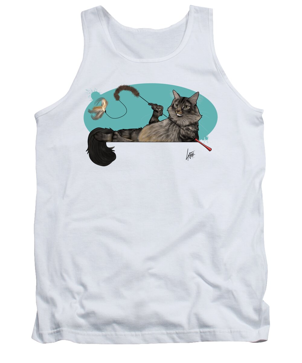 6048 Tank Top featuring the drawing 6048 Greenberg 2.2 by Canine Caricatures By John LaFree