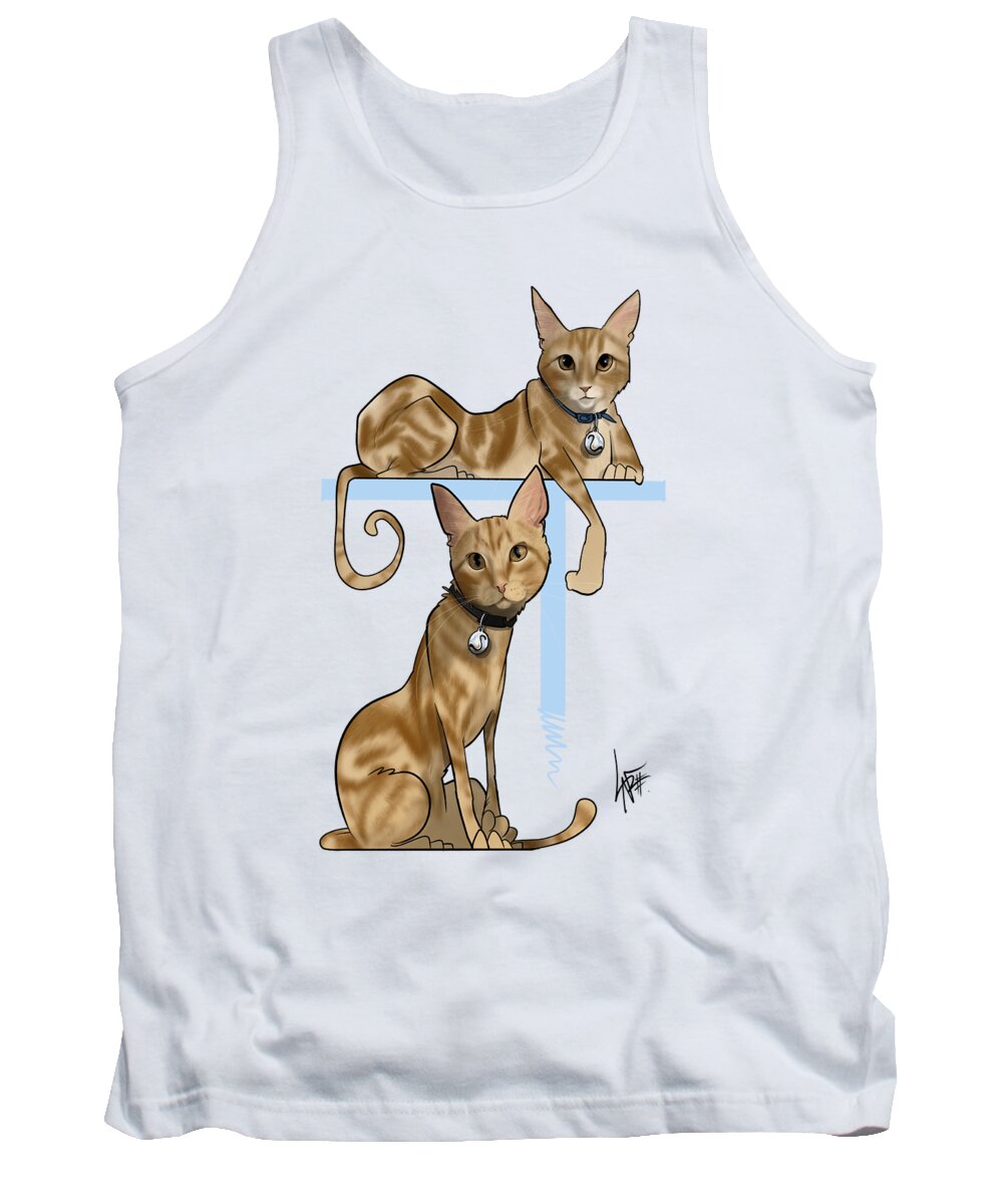 6050 Tank Top featuring the drawing 6050 McKay by Canine Caricatures By John LaFree
