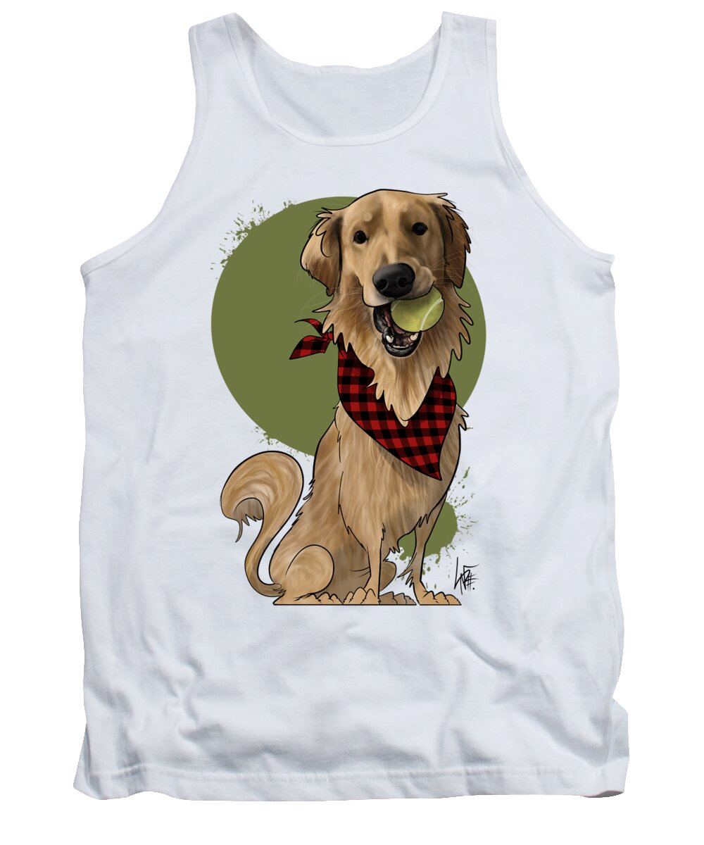 6057 Tank Top featuring the drawing 6057 Snyder by Canine Caricatures By John LaFree
