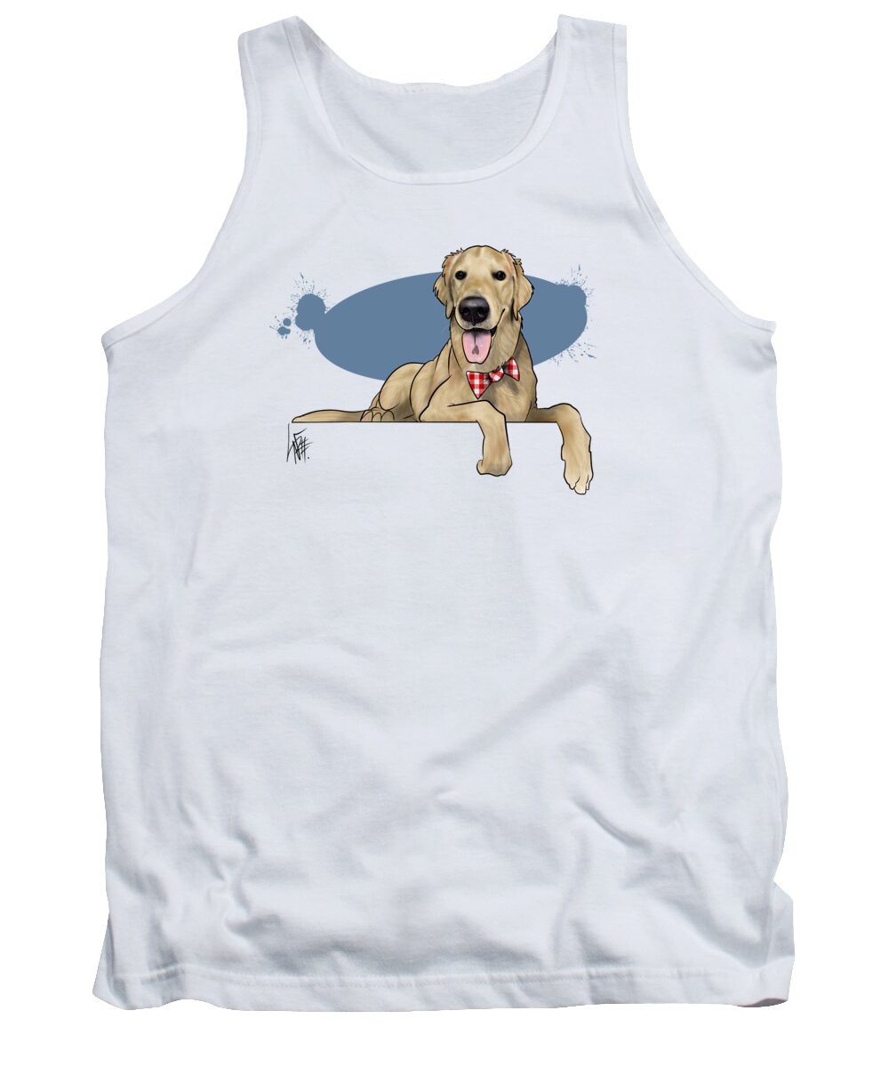 6062 Tank Top featuring the drawing 6062 McKee by Canine Caricatures By John LaFree