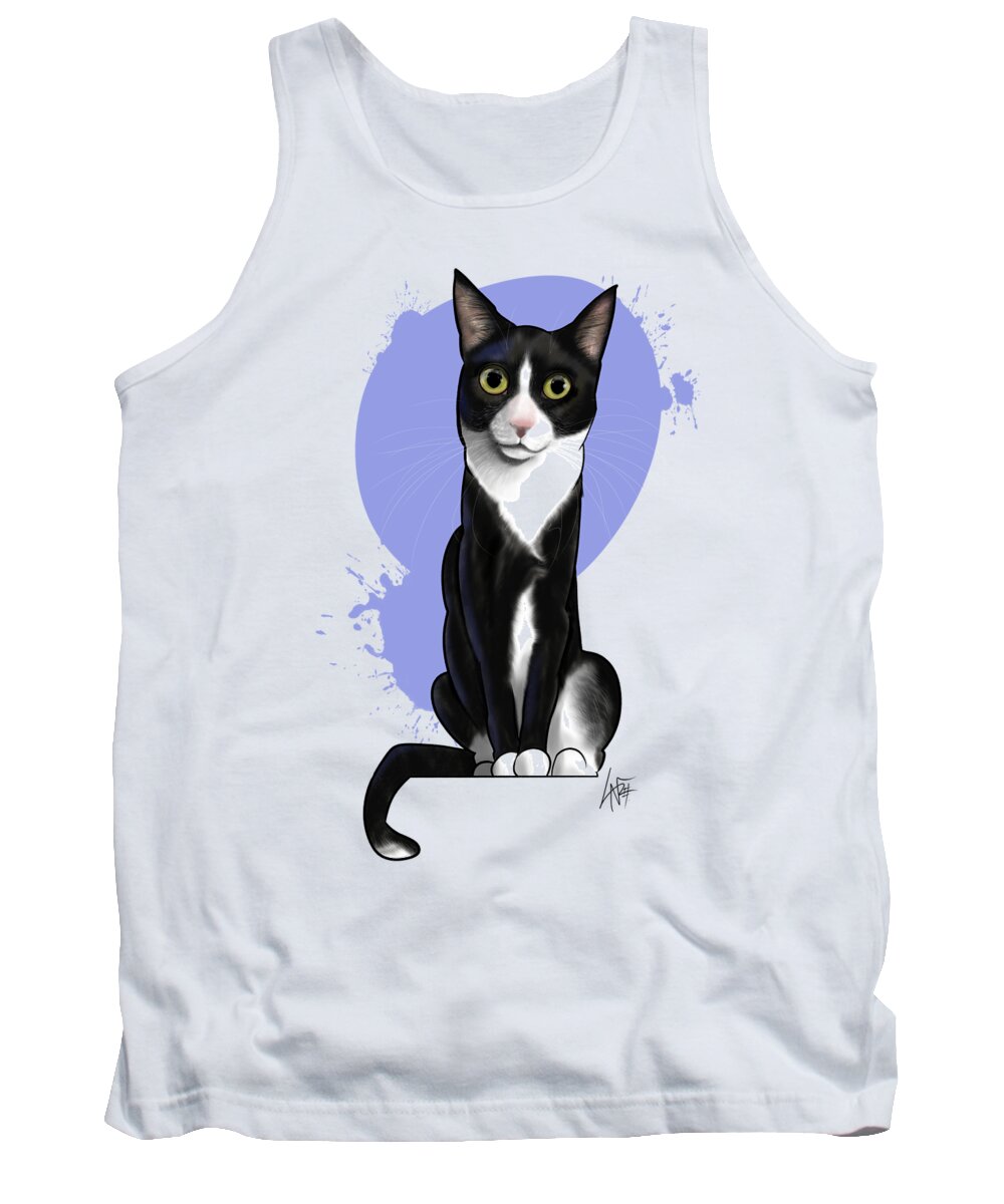 6067 Tank Top featuring the drawing 6067 Williams by Canine Caricatures By John LaFree