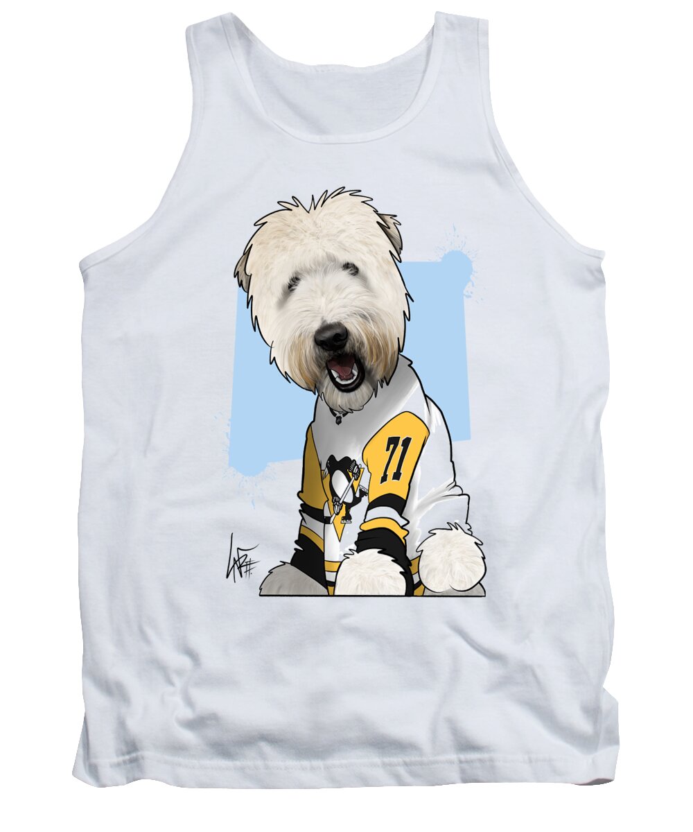 6075 Tank Top featuring the drawing 6075 Robinson by Canine Caricatures By John LaFree