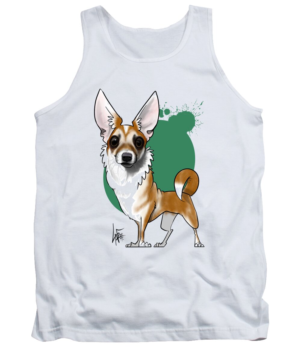6084 Tank Top featuring the drawing 6084 Kostilnik by Canine Caricatures By John LaFree