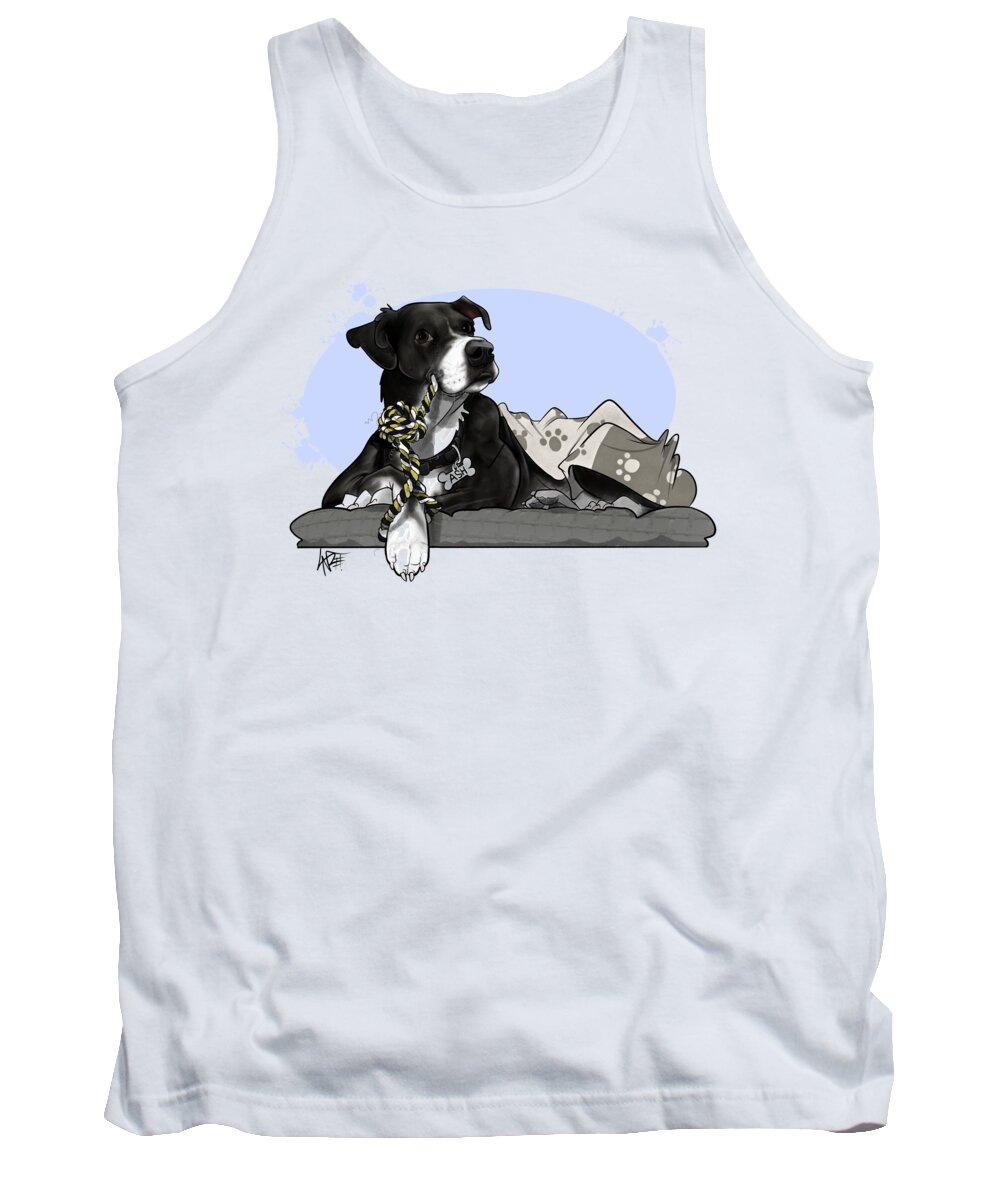 6091 Tank Top featuring the drawing 6091 Dave by Canine Caricatures By John LaFree