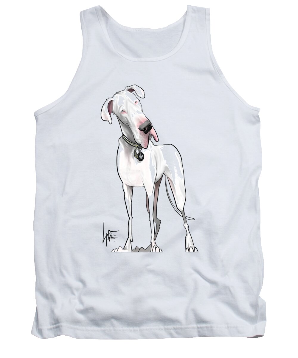 6092 Tank Top featuring the drawing 6092 Kohut by Canine Caricatures By John LaFree