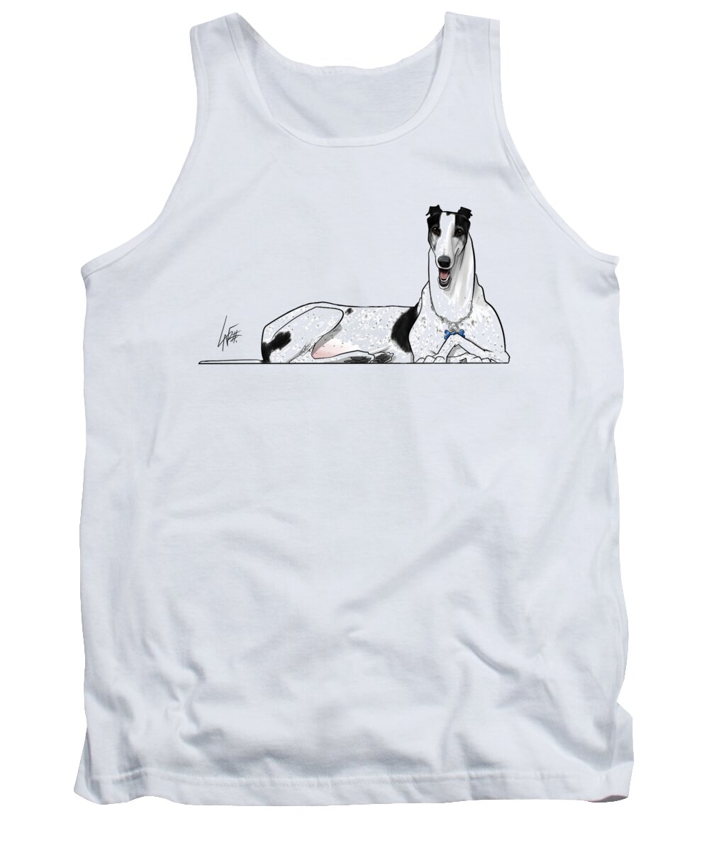 6135 Tank Top featuring the drawing 6135 Mitschelen by Canine Caricatures By John LaFree