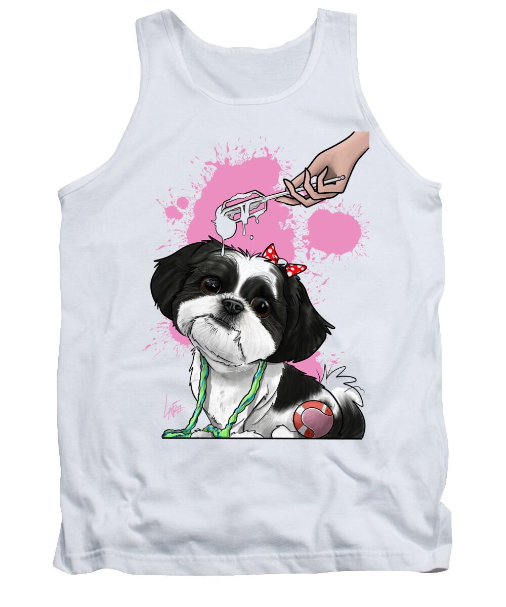 6141 Tank Top featuring the drawing 6141 Smith by Canine Caricatures By John LaFree