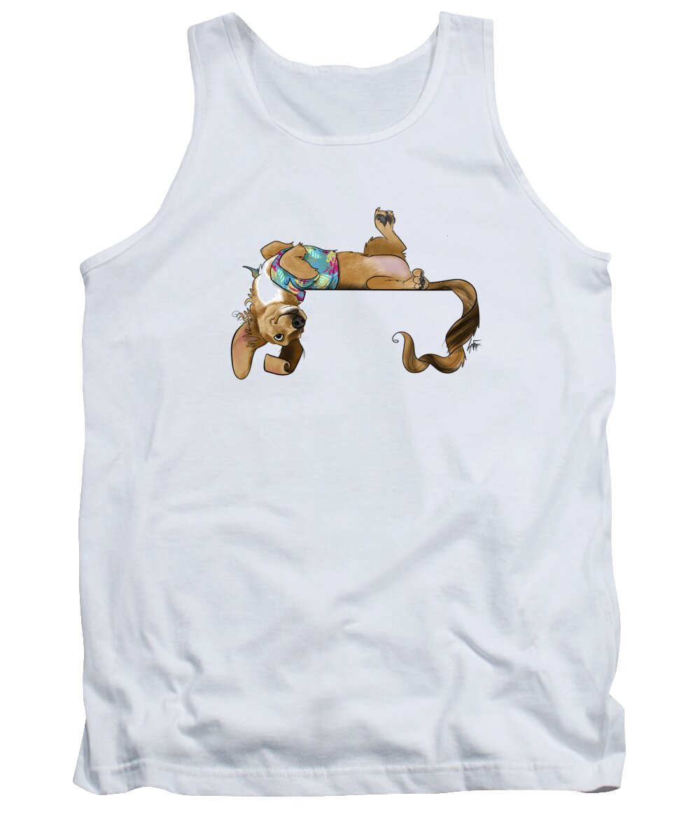 6147 Tank Top featuring the drawing 6147 Fritz by Canine Caricatures By John LaFree