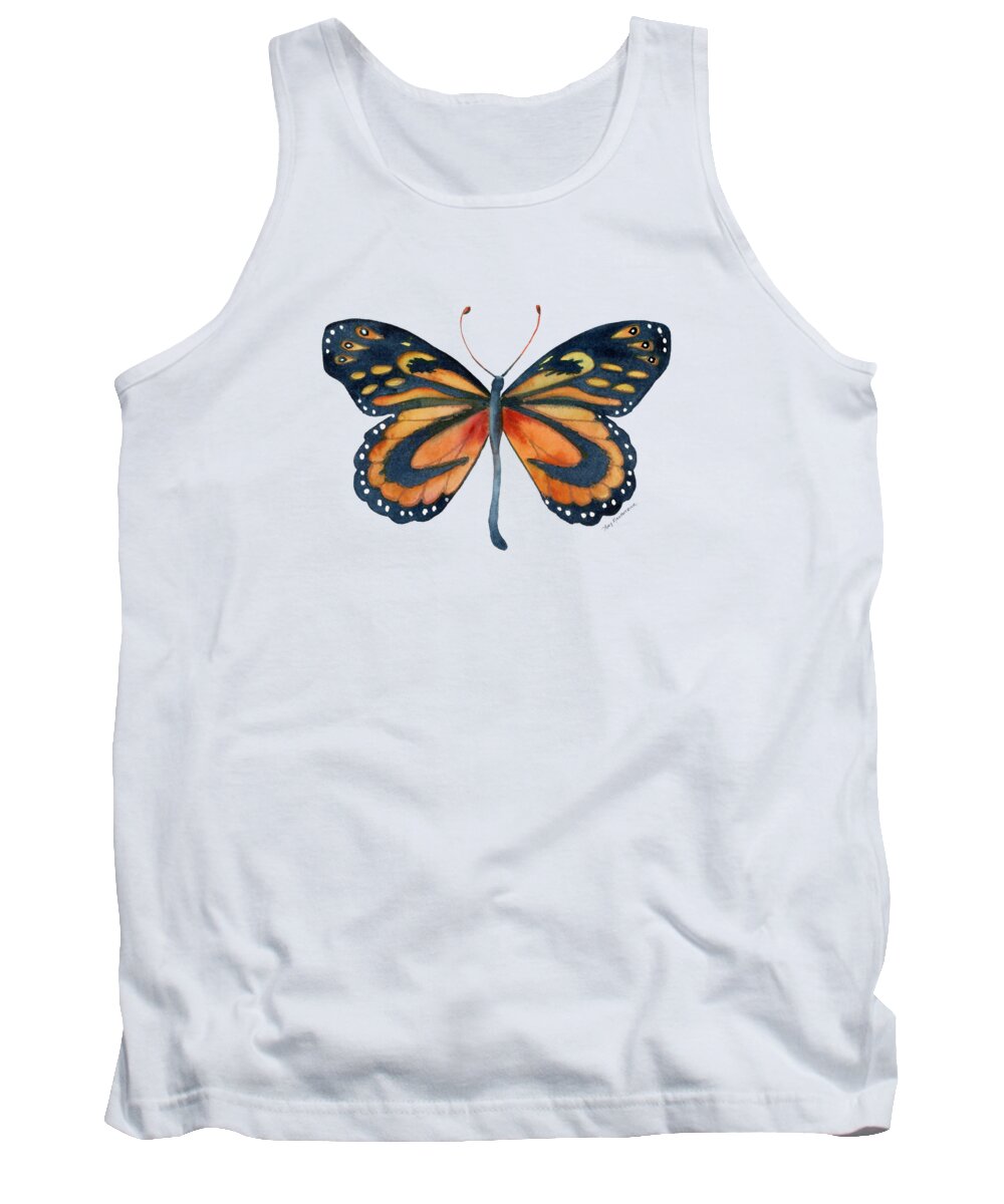 Cleobaea Butterfly Tank Top featuring the painting 72 Cleobaea Butterfly by Amy Kirkpatrick