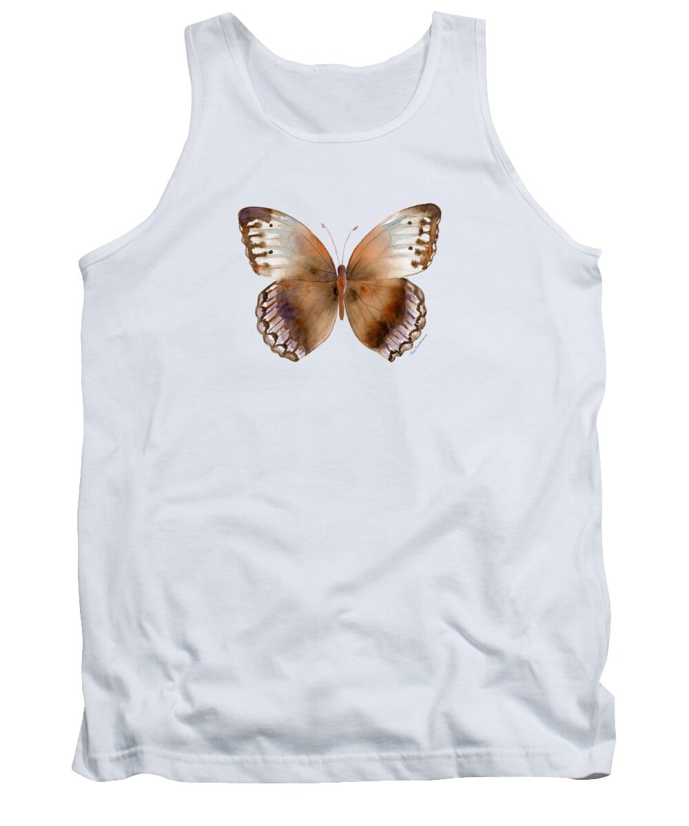Jungle Queen Tank Top featuring the painting 79 Jungle Queen Butterfly by Amy Kirkpatrick
