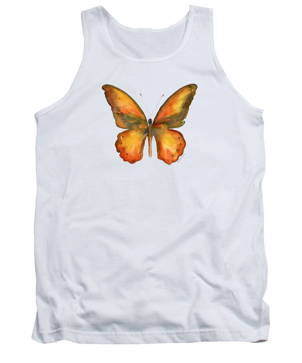 Lydius Butterfly Tank Top featuring the painting 85 Lydius Butterfly by Amy Kirkpatrick