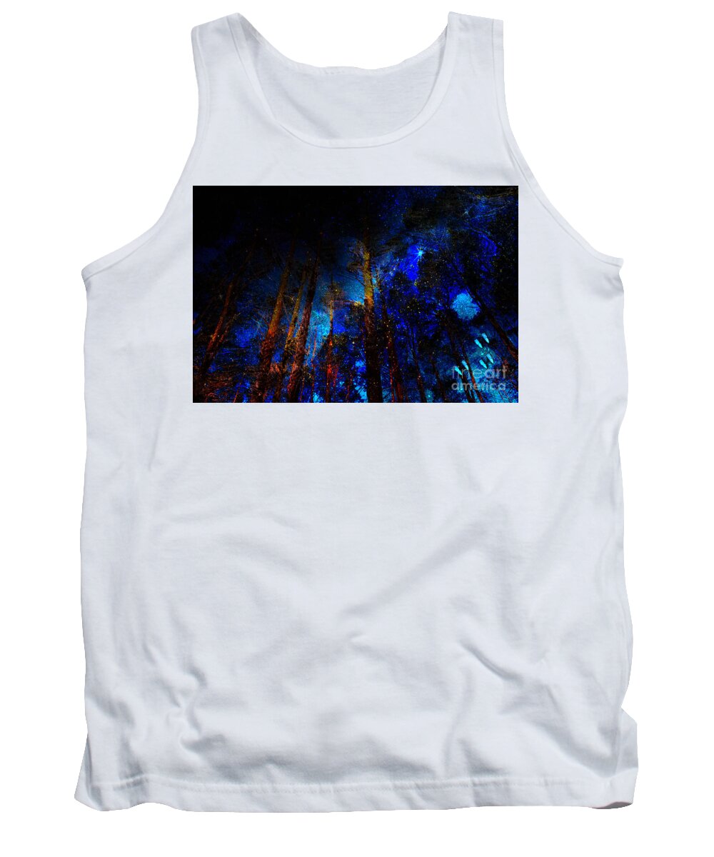 Forest Tank Top featuring the digital art Alien woodland - forest fantasy by Chris Bee