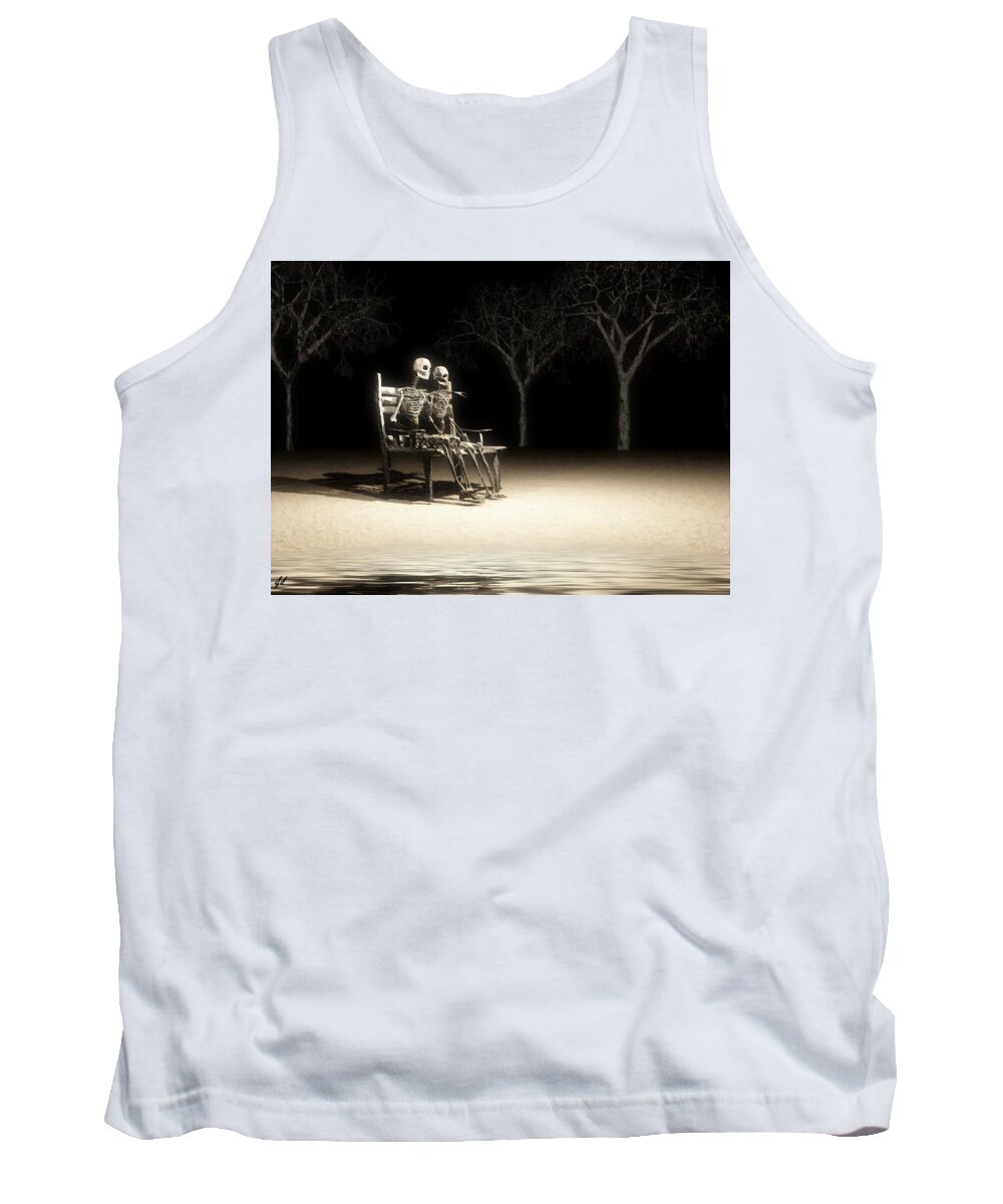 Dreams Tank Top featuring the digital art Alone In The Park by John Alexander