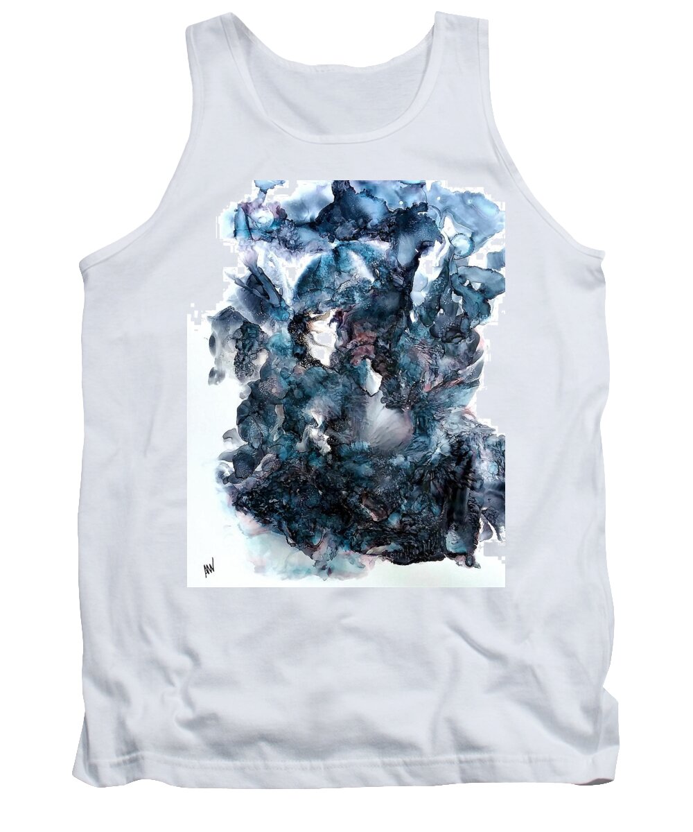 Soft Tank Top featuring the painting And when she rises... by Angela Marinari