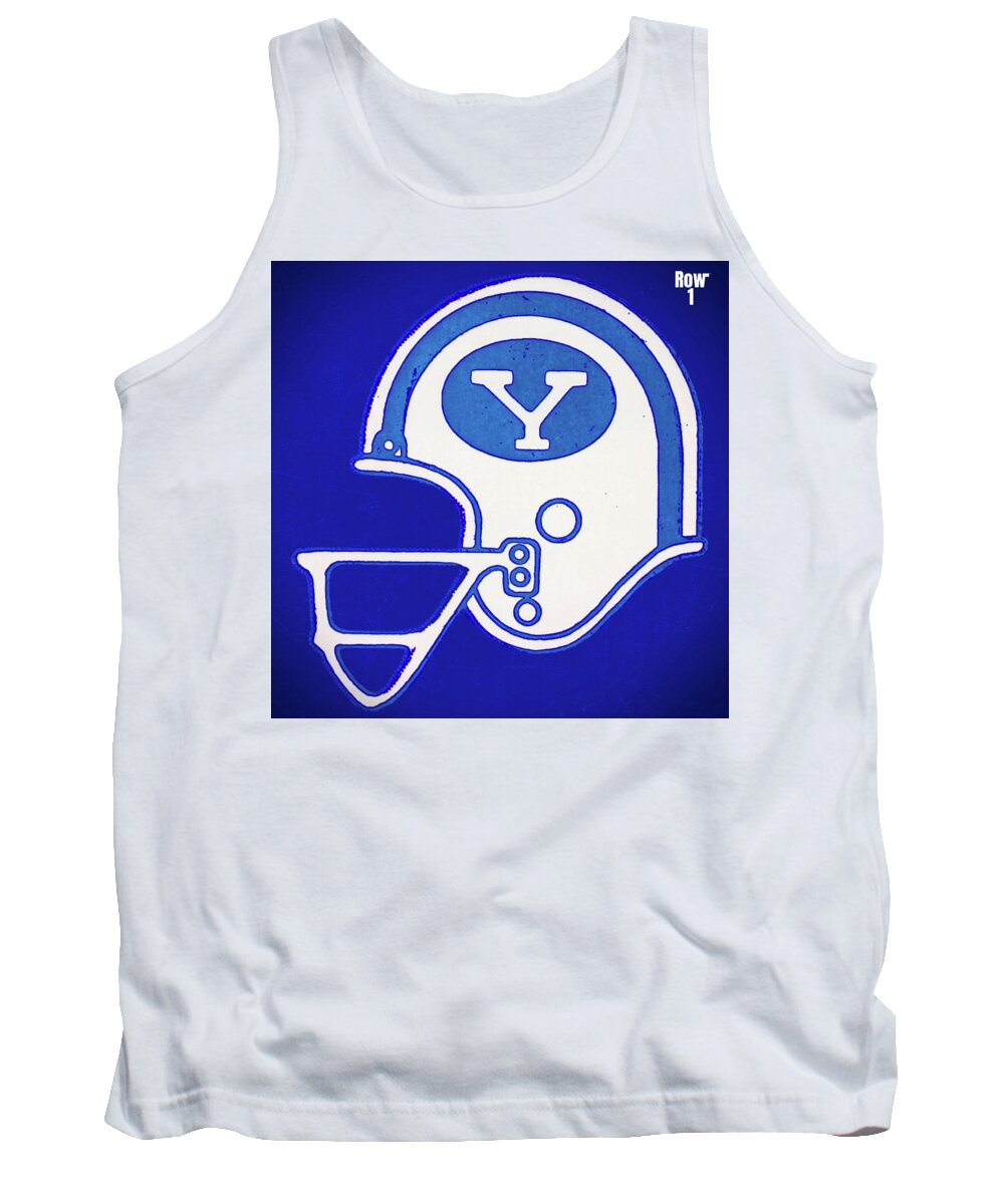 Byu Ticket Tank Top featuring the mixed media 1979 BYU vs. Weber State Football Ticket by Row One Brand