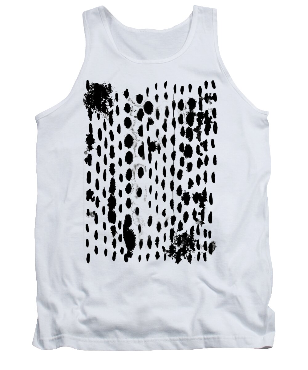 Dots Tank Top featuring the drawing Dots and Dashes by Blenda Studio