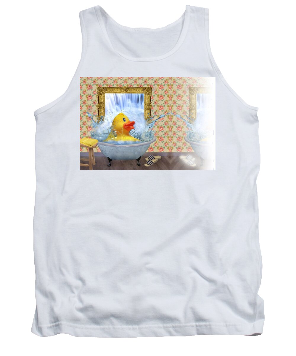 Ente Tank Top featuring the photograph Rubber Duck by Manfred Lutzius
