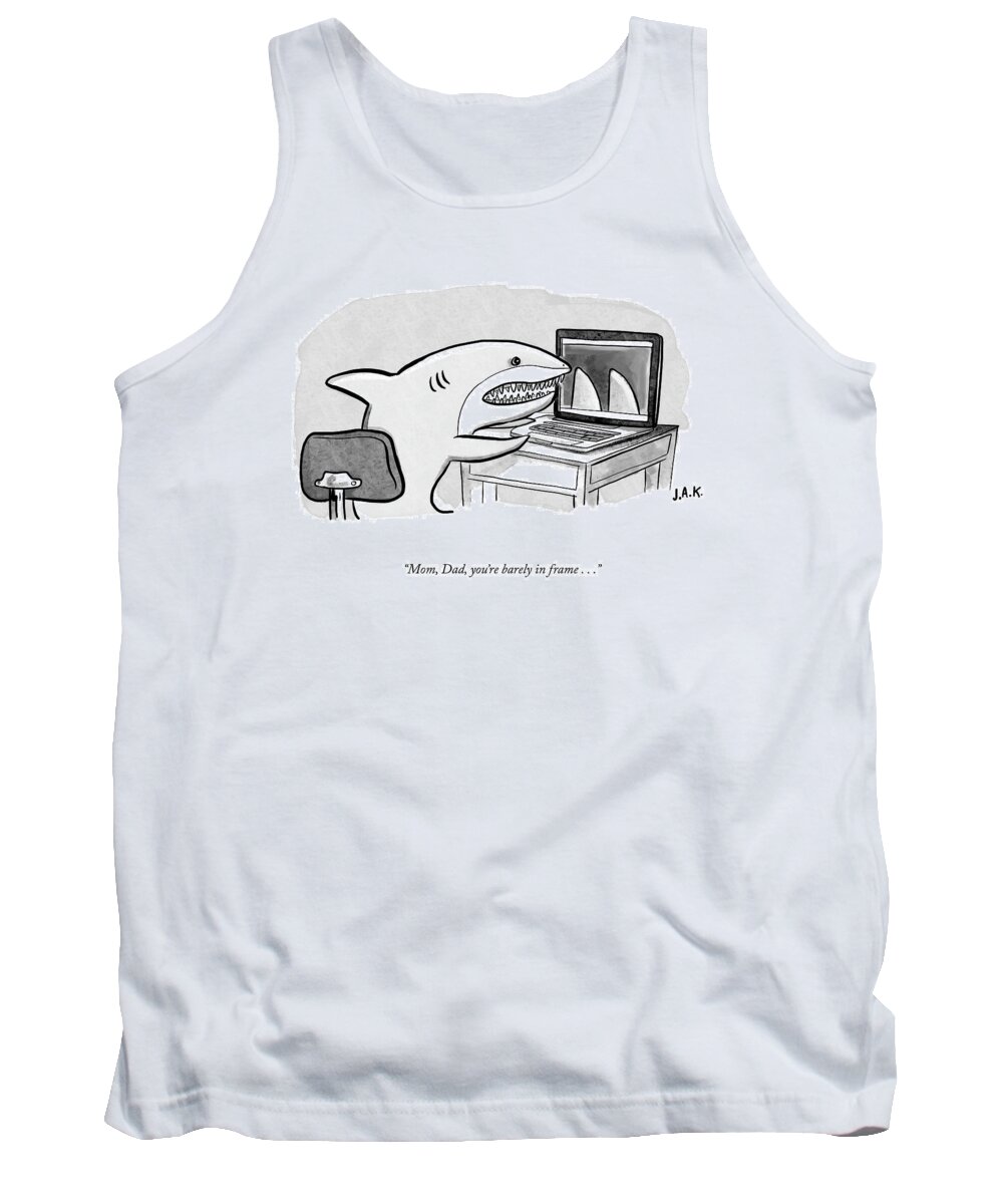 A25513 Tank Top featuring the drawing Barely In Frame by Jason Adam Katzenstein