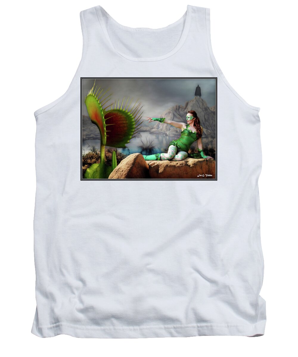Poison Tank Top featuring the photograph Bat Eating Plant by Jon Volden