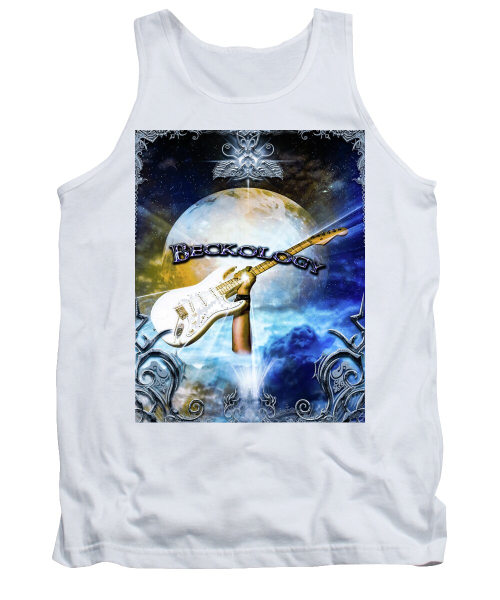 Jeff Beck Tank Top featuring the digital art Beckology by Michael Damiani