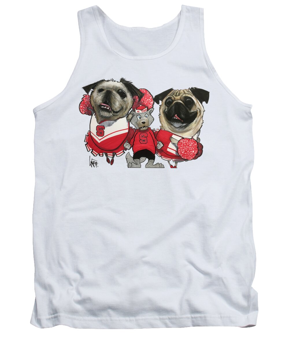 Bennett Tank Top featuring the drawing Bennett 4261 by Canine Caricatures By John LaFree