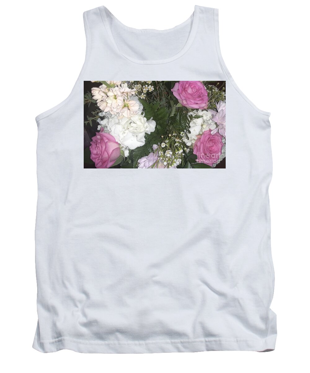 Flowers Tank Top featuring the photograph Birthday flowers by Nancy Graham