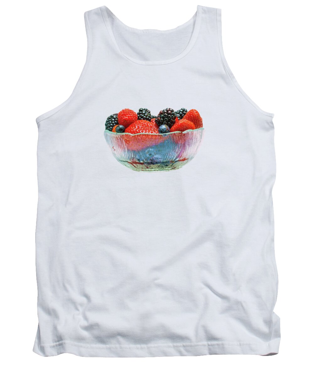 Berries Tank Top featuring the photograph Bowl of Berries by Sandi Kroll