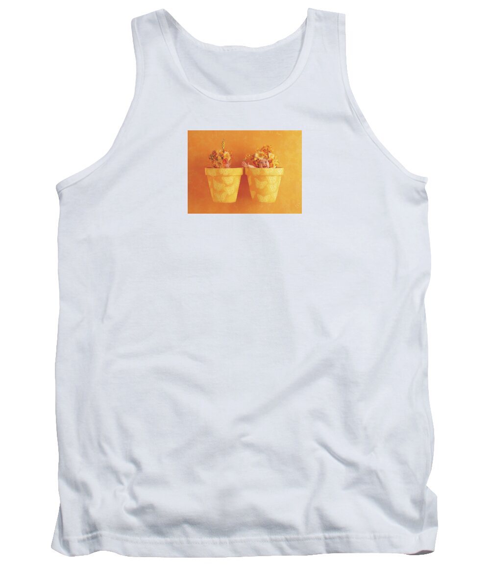 Color Tank Top featuring the photograph Butterfly Flowerpots by Anne Geddes
