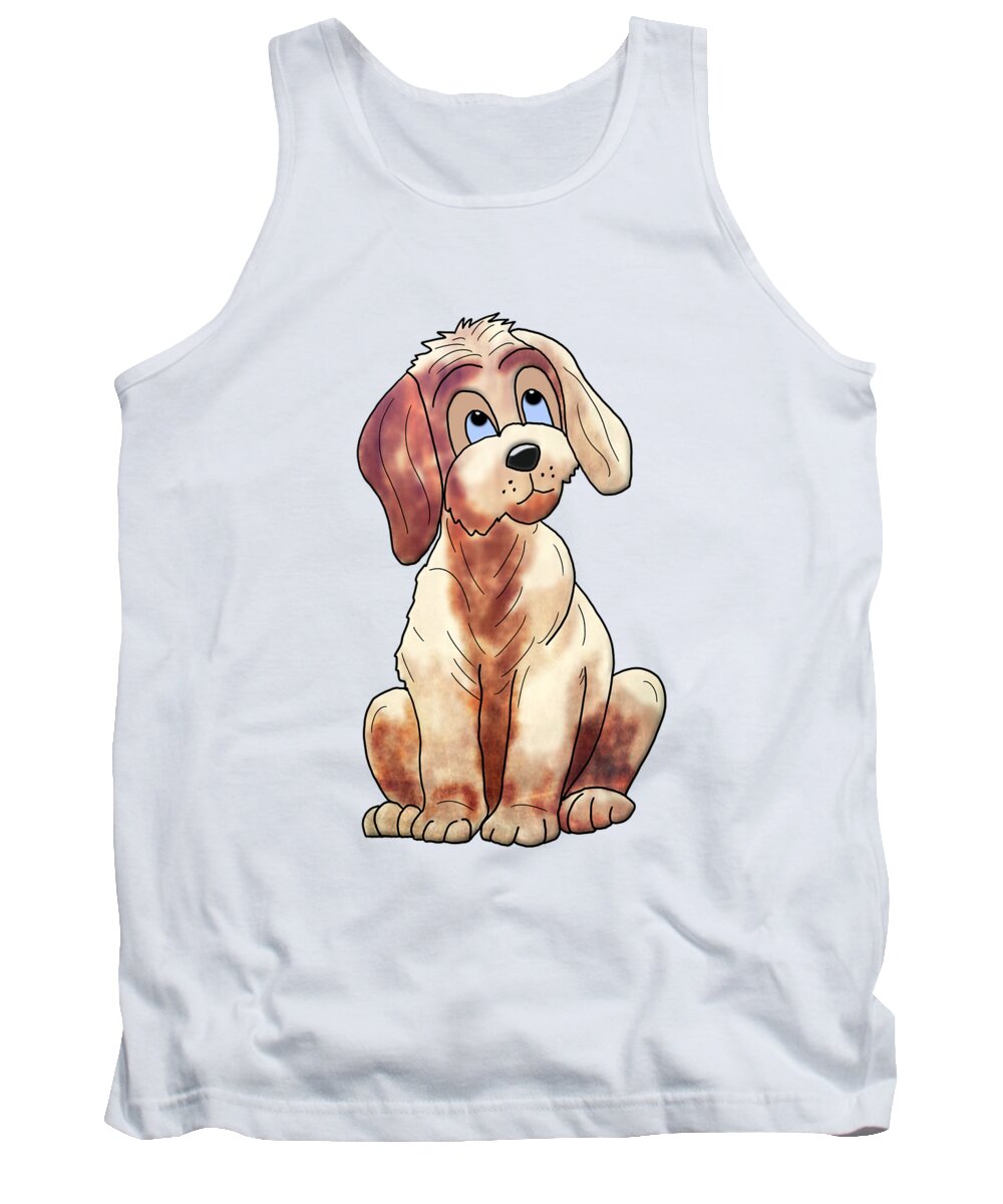 Dog Tank Top featuring the digital art Can I have Some by John Haldane