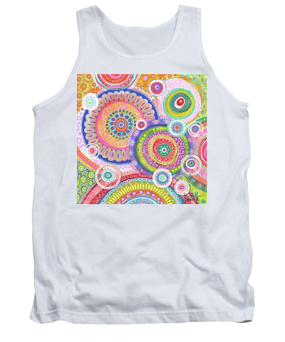 Candy Land Tank Top featuring the painting Candy Land by Tanielle Childers