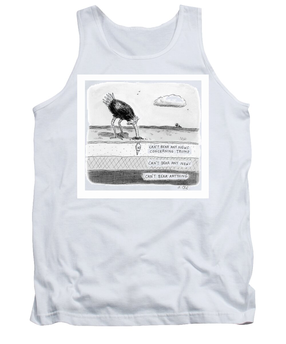 Captionless Tank Top featuring the drawing Can't Bear by Roz Chast