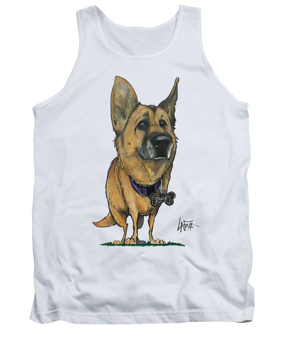Dog Tank Top featuring the drawing Caricato 5159 by Canine Caricatures By John LaFree