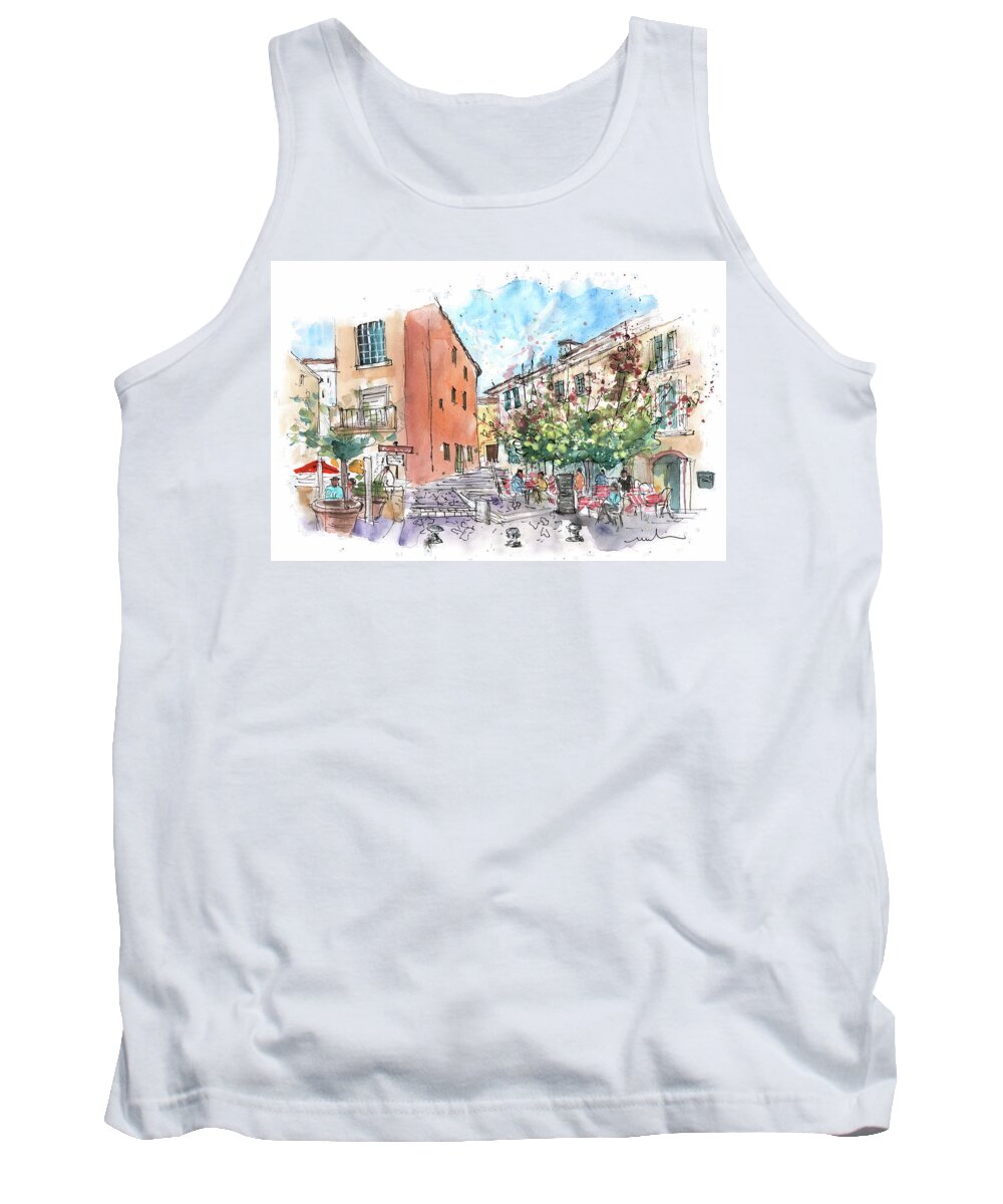 France Tank Top featuring the painting Cassis By Marseille 03 by Miki De Goodaboom