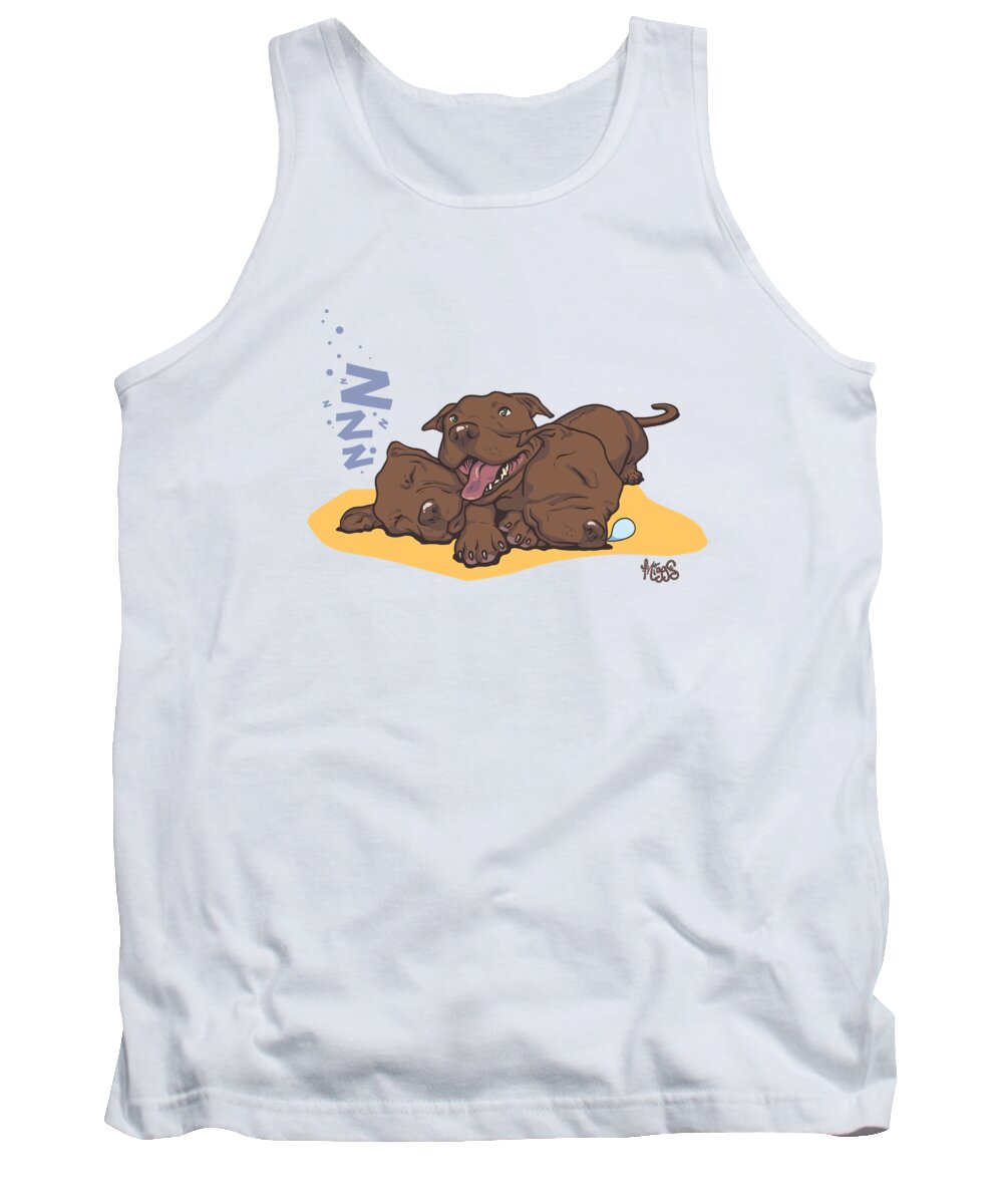 Cerberus Tank Top featuring the drawing Cerberus by Miggs The Artist