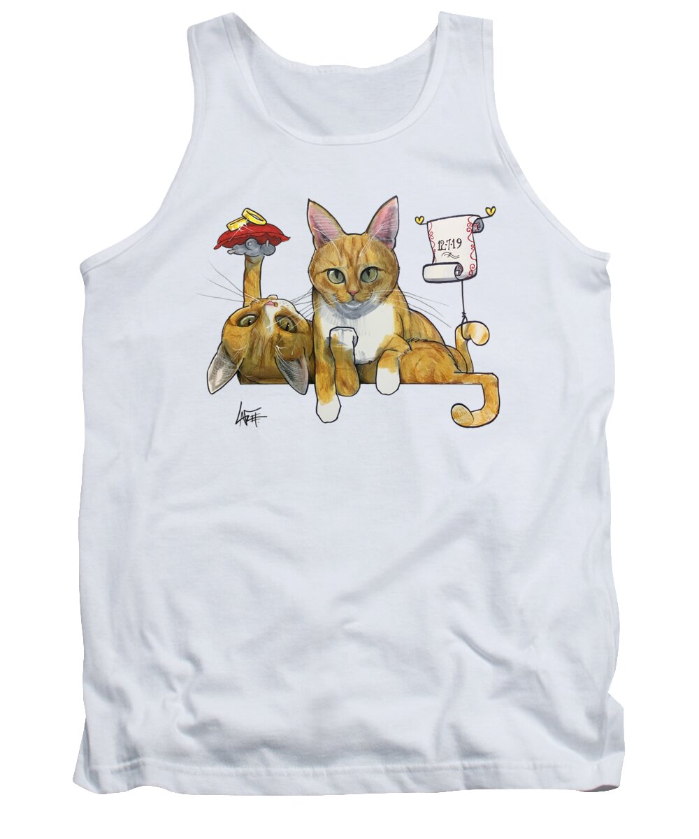 Charles Tank Top featuring the drawing Charles 5292 by Canine Caricatures By John LaFree